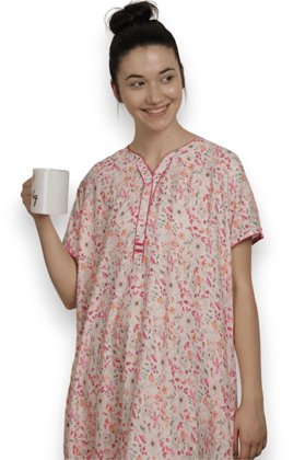 Vieviana Nighty Nightwear|Ev18008-Pink / L