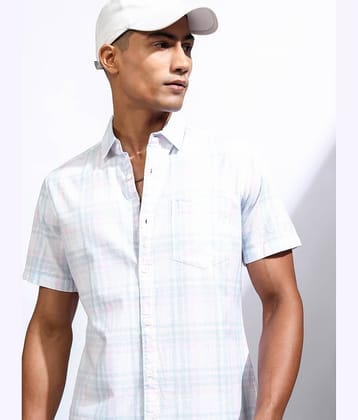 Locomotive 100% Cotton Regular Fit Checks Half Sleeves Men's Casual Shirt - Multicolor ( Pack of 1 )