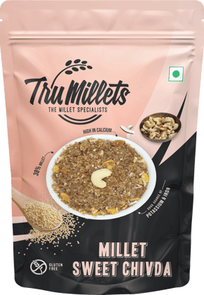 Trumillets Healthy Millet Snack for Kodo Millet Sweet Chivda | Indian Masala Crispy Diet Mixture | Healthy And Hygienic Snacks | High Protein & Fiber Snack | No Preservative (Each 125 Gm Pack of 2)