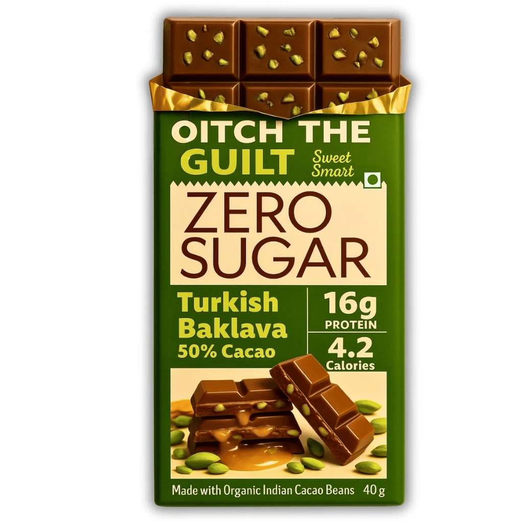 Turkish Baklava • 16g Protein • Sugar Free Dark Chocolate • 40g bar