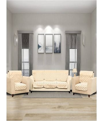 BELLA TRUE 5 Seater Brown Velvet Set of 6 Seat Cover