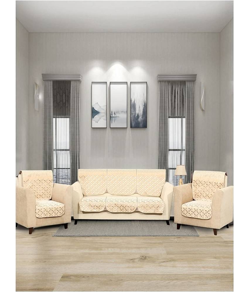 BELLA TRUE 5 Seater Brown Velvet Set of 6 Seat Cover