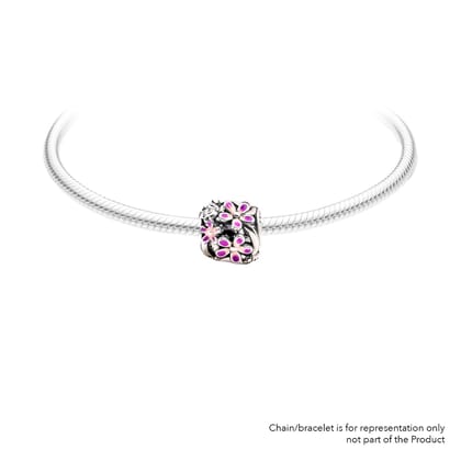 Bee on Lilly | 925 Silver charms for Bracelets / Chain-Free / Silver / Modern