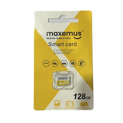 Maxemus 128gb Micro SD Card | Upto 120 MB/s | Class 10 | Class 4 | U1, C10, V10 Speed Classes