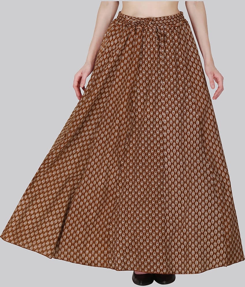 Sttoffa Brown Cotton Women's Flared Skirt ( Pack of 1 )