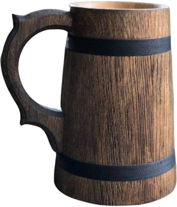 TFS - Brown Wooden Soup Mug ( Pack of 1 )