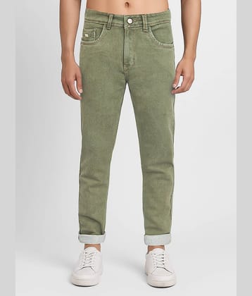plounge Slim Fit Washed Men's Jeans - Green ( Pack of 1 )