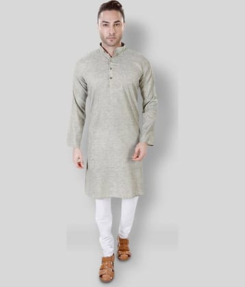 Maharaja - Green Cotton Blend Regular Fit Men's Kurta Pyjama Set ( Pack of 1 )