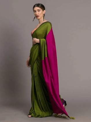 Best Selling Premium QualitySpace contrast blouse saree