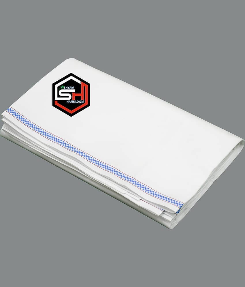 Shyam Handloom Cotton Men's Lungi White ( Pack of 1 )