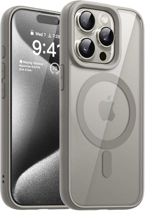 DIZORO Compatible iPhone 15 Pro Case with MagSafe, Non Yellow Military-Grade Drop Protection & Hard PC Back Cover Slim Transparent Anti-Scratch Shockproof Phone Case (Natural Titanium) DIZORO Compatible iPhone 15 Pro Case with MagSafe, Non Yellow Militar DIZORO Compatible iPhone 15 Pro Case with MagSafe, Non Yellow Military-Grade Drop Protection & Hard PC Back Cover Slim Transparent Anti-Scratch Shockproof Phone Case (Natural Titanium) DIZORO Compatible iPhone 15 Pro Case with MagSafe, Non Yellow Militar