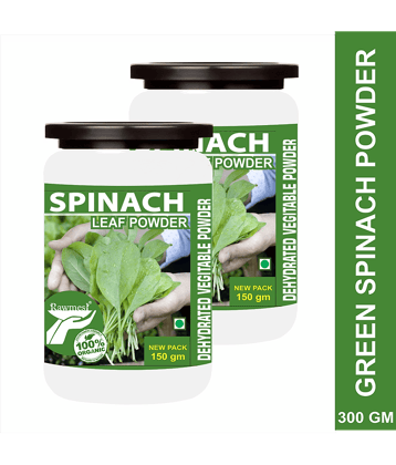 rawmest Dehydrated Green Spinach Powder/ Palak Instant Soup 300 gm Pack of 2