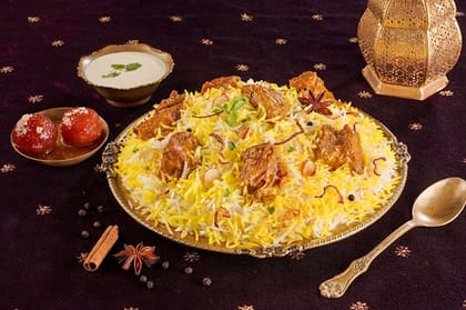 Zaffrani Gosht-e-Nawabi Handi Biryani-(Saffron Mutton Biryani - Serves 2)- Hyderabadi Biryani