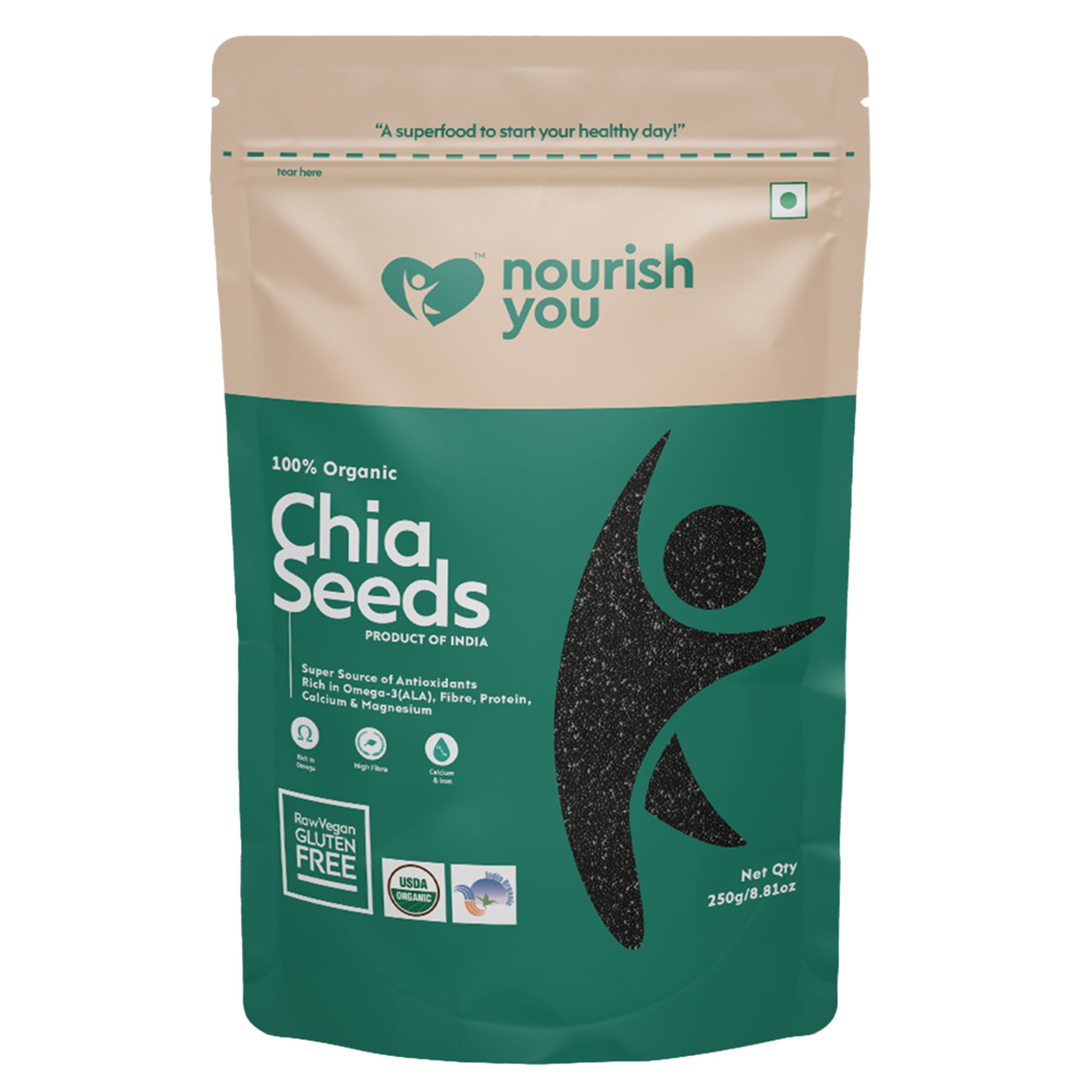 Raw Black Chia Seeds 500 G