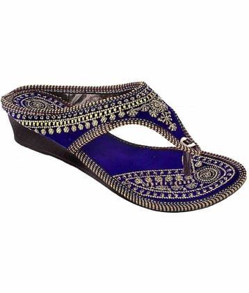 Apratim Blue Ethnic Footwear