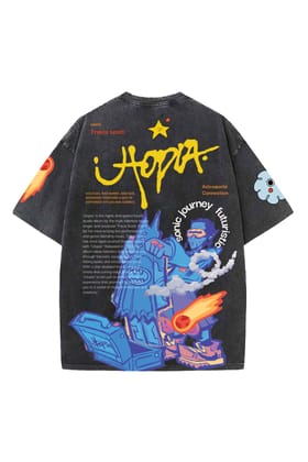 Utopia Designed V2 Oversized T-shirt-S / Vintage Black