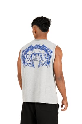Ornamental Cut-Offs [grey melange/navy blue]-XS