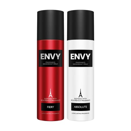 Envy Pack of 2 Deos (Fiery + Absolute) - 140ml Each