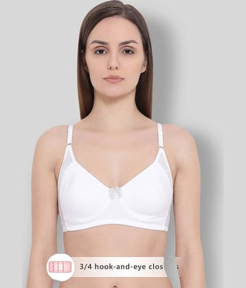 Clovia Cotton Non Padded Women's T-Shirt Bra ( White )
