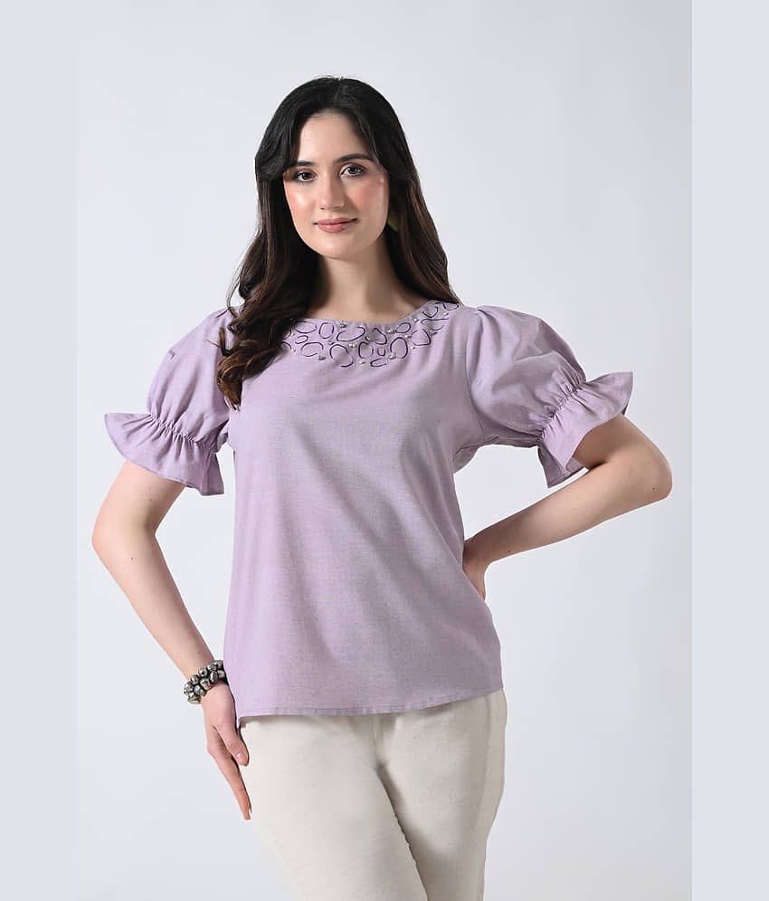 ALL WAYS YOU Women's Cotton Regular Top ( Lavender )