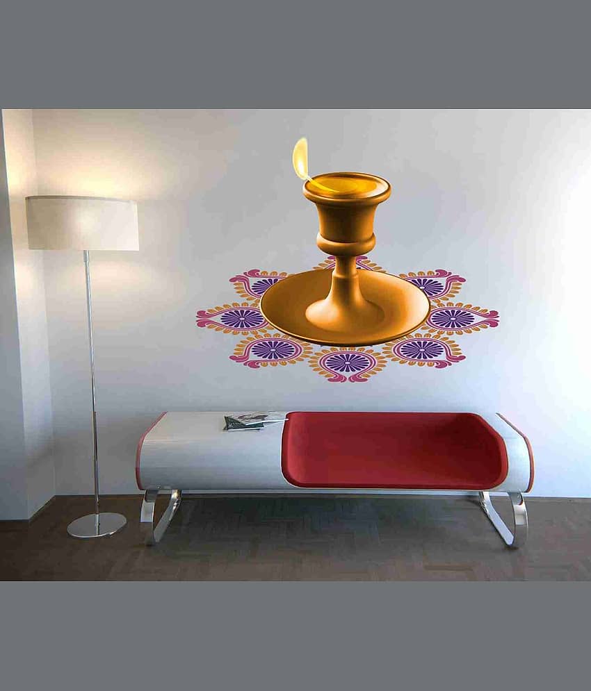 Decor Villa DIWALI DEEPAK Festive Sticker ( 45 x 58 cms )