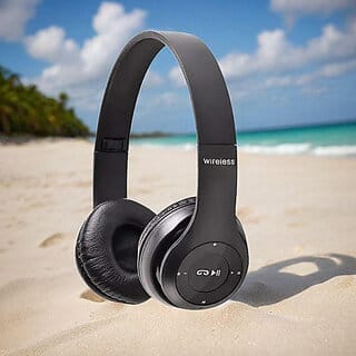 P47 Headphone Bluetooth, On the Ear QWP4 Bluetooth, Foldable Over the Head  (Multicolor, On the Ear)