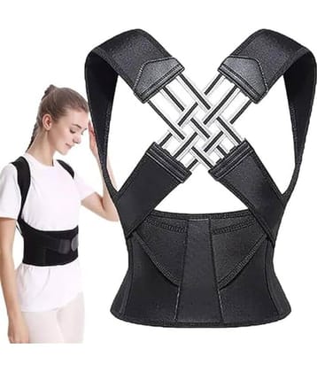 Posture Corrector for Women and Men, Adjustable Back Posture Belt Office Home Gym Unisex, Back Brace for Clavicle Support and Providing Pain Relief from Neck, Back and Shoulder, Pack of 1