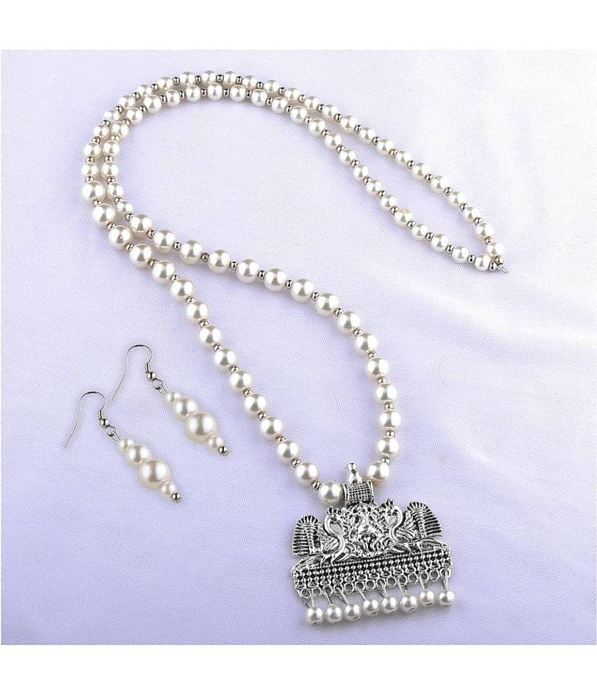 Silver Shine Alloy Silver Contemporary Contemporary/Fashion Antique Necklaces Set