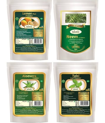 Biotic Lemon Peel, Neem Leaf, Aloevera & Tulsi Leaf Powder 400 gm