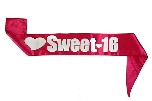 Sweet 16 Sash - Pink