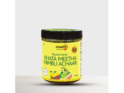 KisaanSay Rajasthani Khatta Meetha Nimbu Achaar - 400 Gram KisaanSay Rajasthani Khatta Meetha Nimbu Achaar - 400 Gram