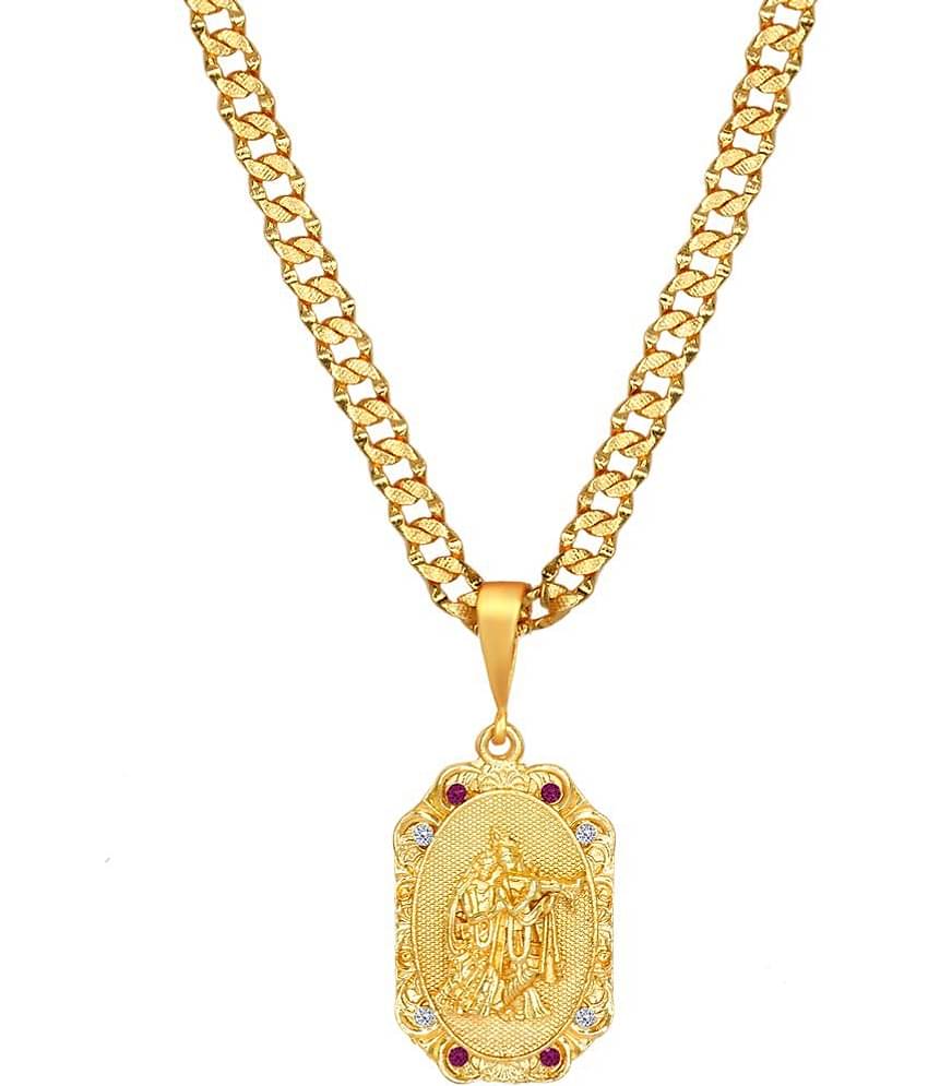FASHION FRILL - Golden Pendant ( Pack of 2 )