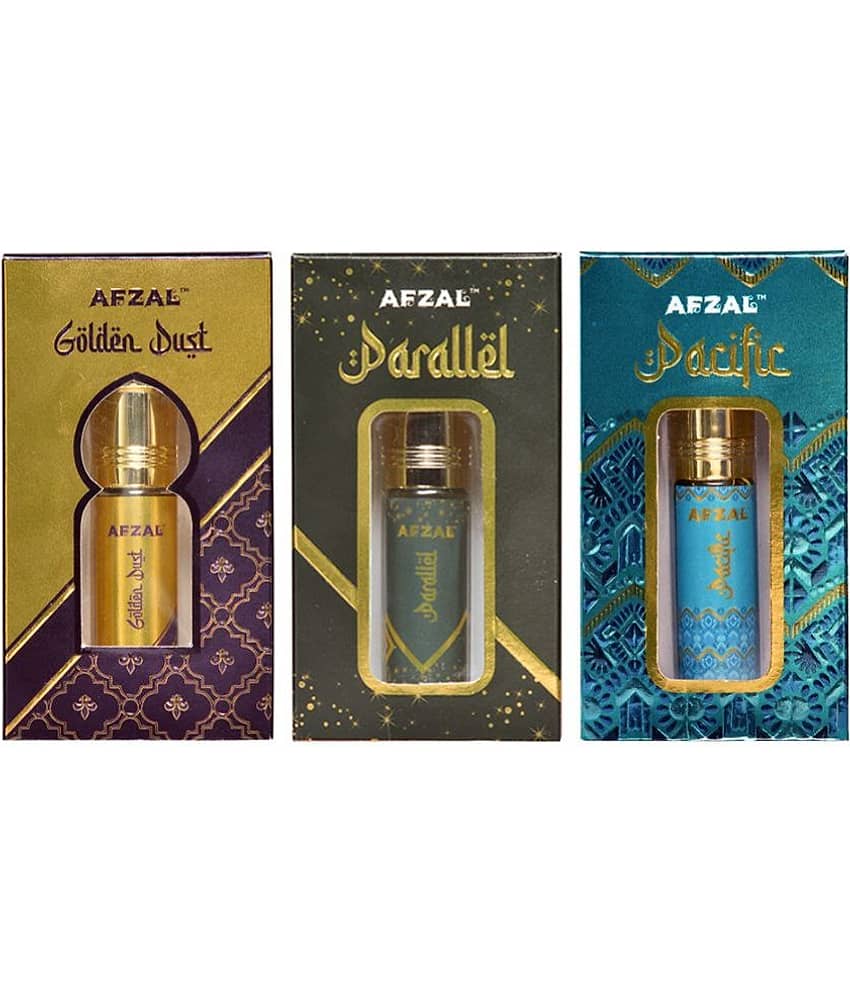 AFZAL GOLDEN DUST PARALLEL PACIFIC 6ML ATTAR ROLL ON PACK OF 3