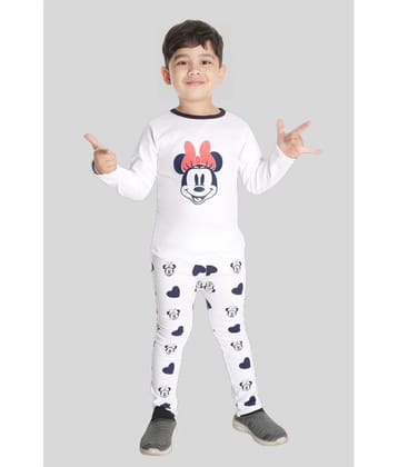 s muktar garments White Cotton Boys T-Shirt & Pants ( Pack of 1 ) - None