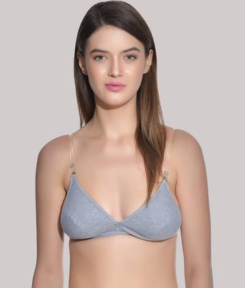AIMLY Cotton Blend Non Padded Women's T-Shirt Bra ( Black )