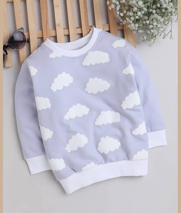 BUMZEE White & Green Girls Full Sleeves Sweatshirt Age - 18-24 Months