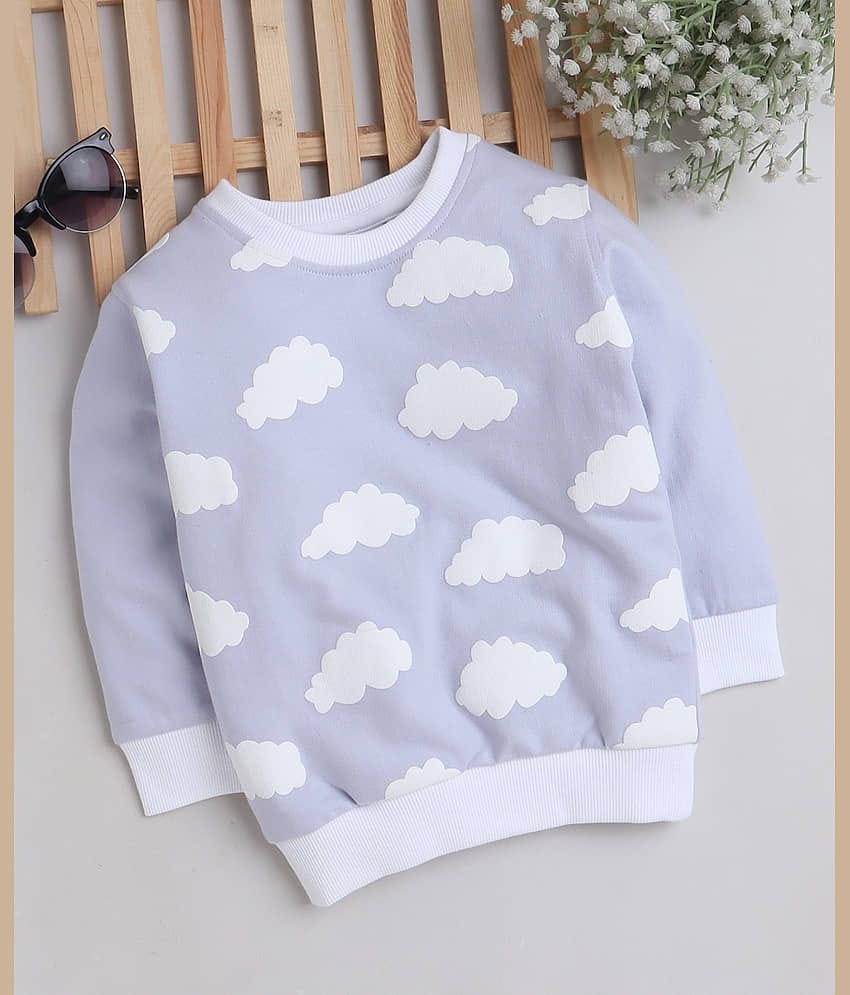 BUMZEE White & Green Girls Full Sleeves Sweatshirt Age - 18-24 Months