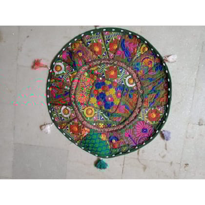 Khamma Ghani Retro Cotton Kantha Cushion Covers-Set of 2 / 18 Inch