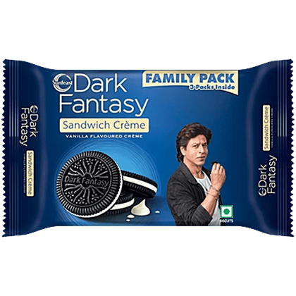 SUNFEAST DARK FANTASY SANDWICH CREME VANILLA 249GM
