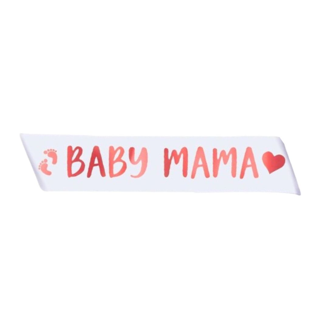Baby Mama Pink & White Sash - Party and Festive Needs | Buy online on ZillyBuy