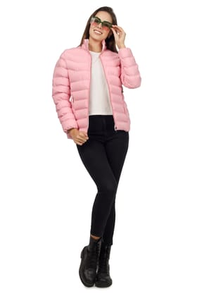 Women’s Puffer Jackets-M / Pink