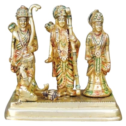 Brass Ram Darbar God Idol Statue | Handcrafted Hindu Religious Murti, Height : 5 Inch (BSMAS131 C)