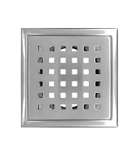 Grating Square Floor Drain 6 Matt Finish (SS 304 Grade)
