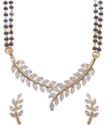 Bhagya Lakshmi Genuine AD Style Mangalsutra With Earrings For Women