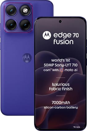 Motorola Edge 70 Fusion 5G (Pantone Orient Blue, 8GB RAM, 128GB Storage) | Snapdragon 7s Gen 4 | 50MP + 13MP Camera | 32MP Selfie Camera | 6.8-inch Display | 7000mAh Battery | 68W TurboPower Charging Motorola Edge 70 Fusion 5G (Pantone Orient Blue, 8GB R