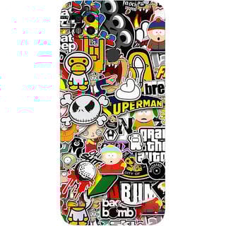 Yug Emporium Poco C31 Mobile  Skin Sticker ( 3D Multicartoon Superman Theme  Skin ) (Mobile Back Cover, Black)