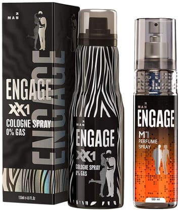 Engage M1 Perfume Spray For Men, 120ml & Cologne Spray XX1 for Men, 135ml Engage M1 Perfume Spray For Men, 120ml & Cologne Spray XX1 for Men, 135ml - 1 count (pack of 1)