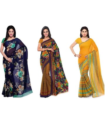 Anand Sarees Multicoloured Georgette Saree Combos