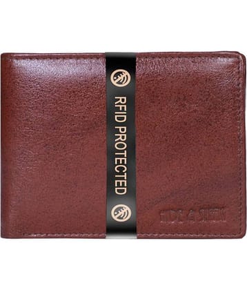 Hide&Sleek - Brown Leather Men's RFID Wallet ( Pack of 1 )