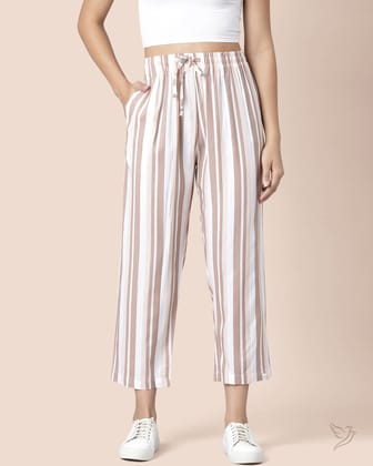 Striped Palazzo - Natural Vanilla-S / Natural Vanilla